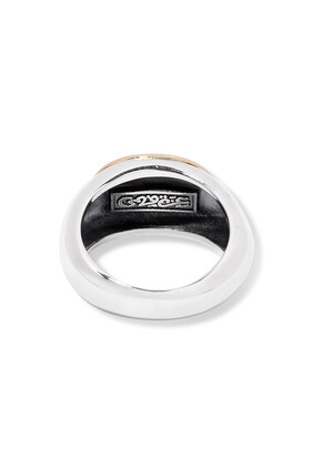 Eternity Chevalier Ring with Diamond:Silver and gold:47
